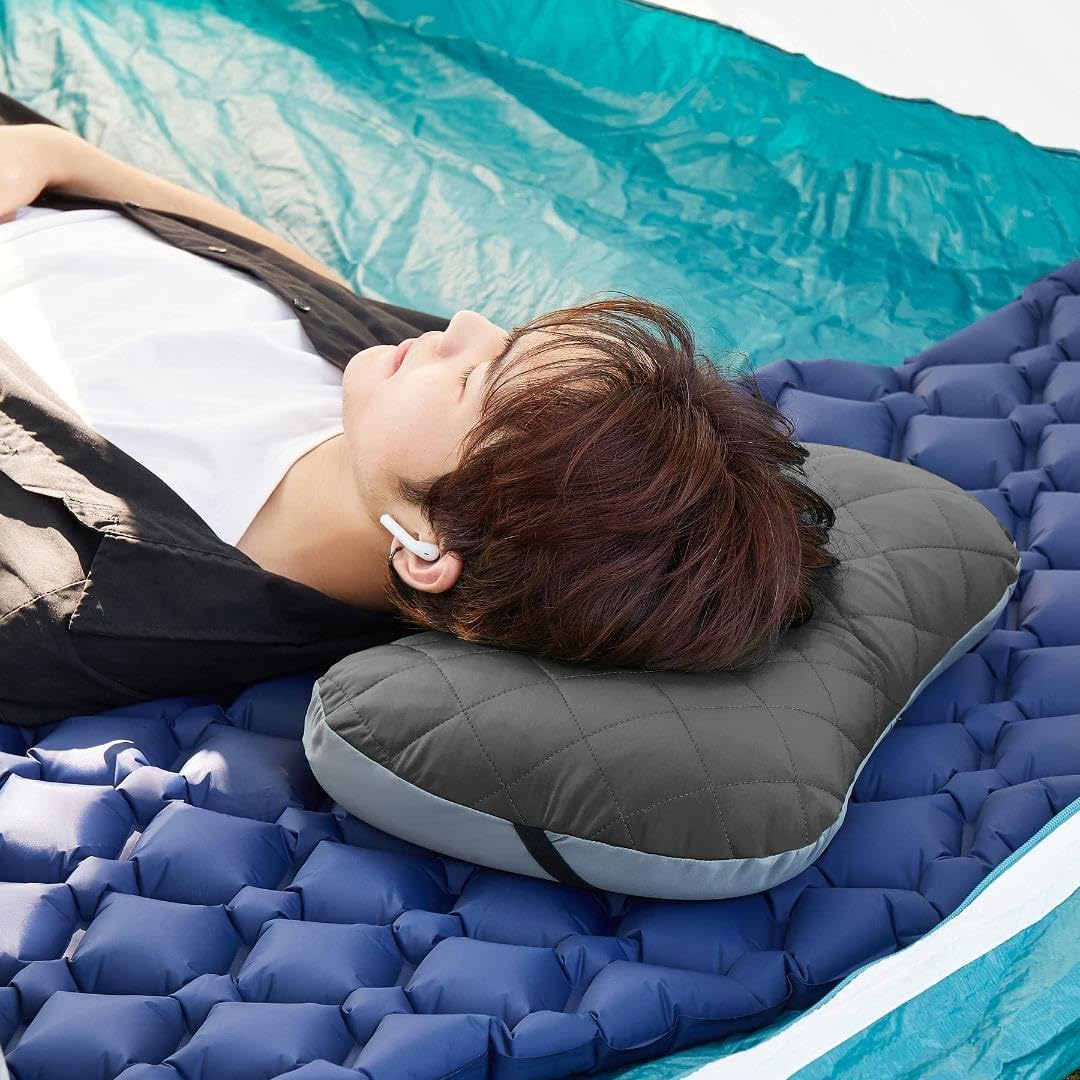 超軽量・コンパクト！人間工学に基づいたデザインのエアーピロー 超軽量・コンパクト！人間工学に基づいたデザインのエアーピロー